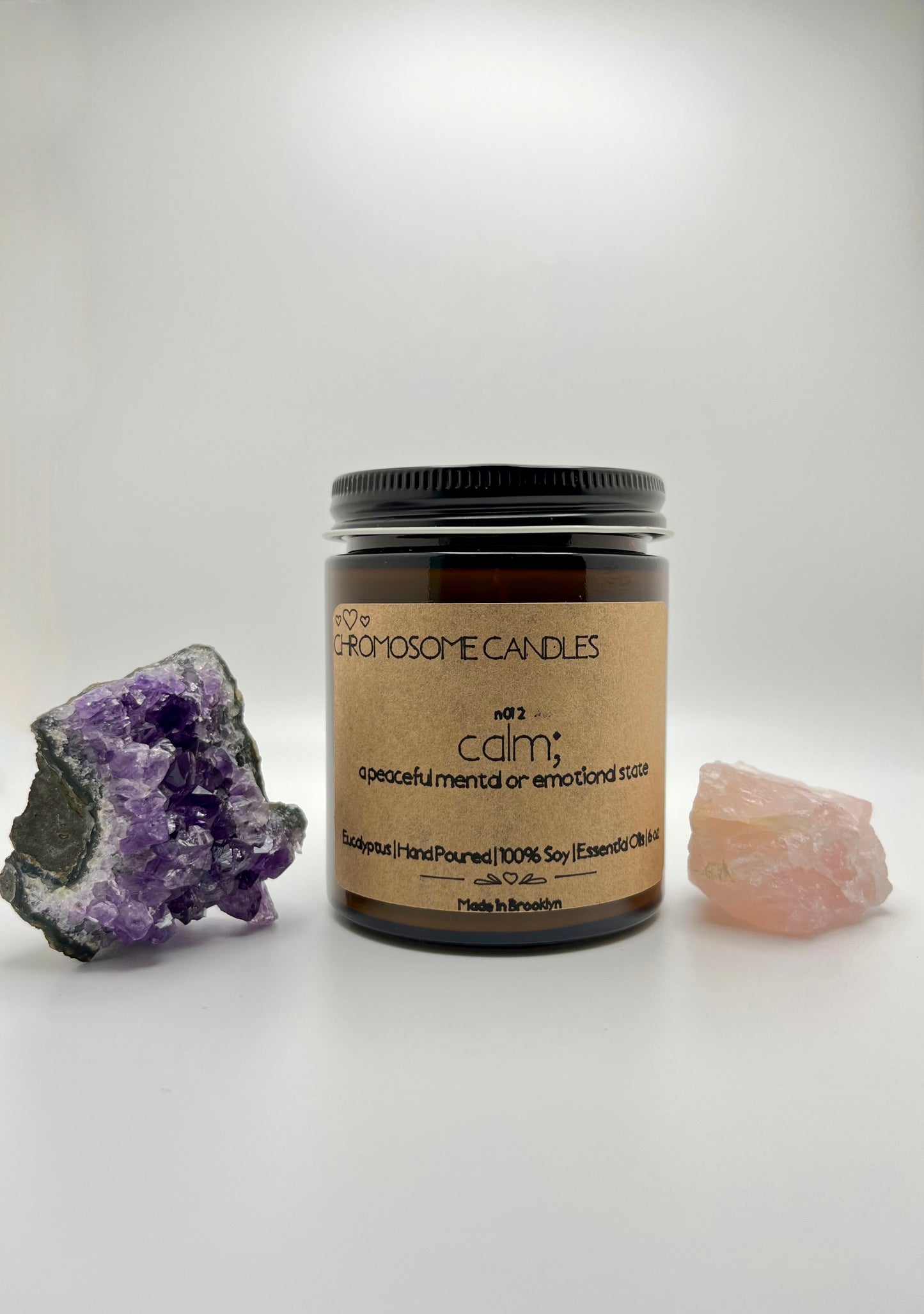 Calm | Eucalyptus Essential Oils Candle | 6 oz | Crackling Wood Wick
